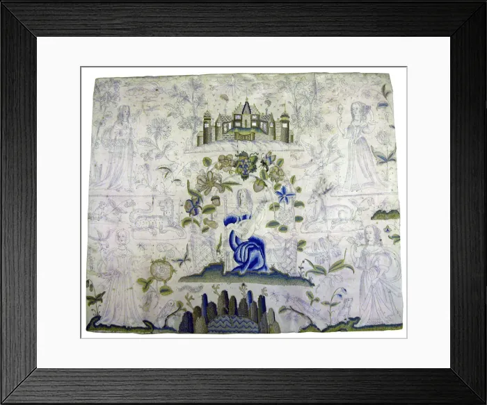 Framed Print : Picture (Unfinished Needlework), England, 17th century. Creator: Unknown Framed Print : Picture (Unfinished Needlework), England, 17th century. Creator: Unknown