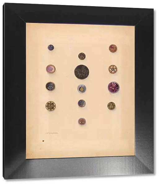 Buttons, c. 1937. Creator: Isidore Steinberg