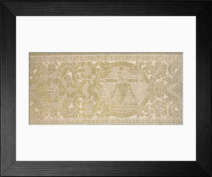 Framed Print : Fragment (From an Orphrey Band), Italy, 15th century. Creator: Unknown Framed Print : Fragment (From an Orphrey Band), Italy, 15th century. Creator: Unknown