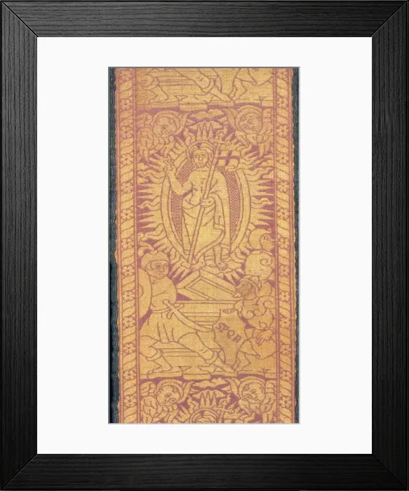 Framed Print : Orphrey Band (Depicting the Resurrection), Italy, 15th / 16th century. Creator: Unknown Framed Print : Orphrey Band (Depicting the Resurrection), Italy, 15th / 16th century. Creator: Unknown