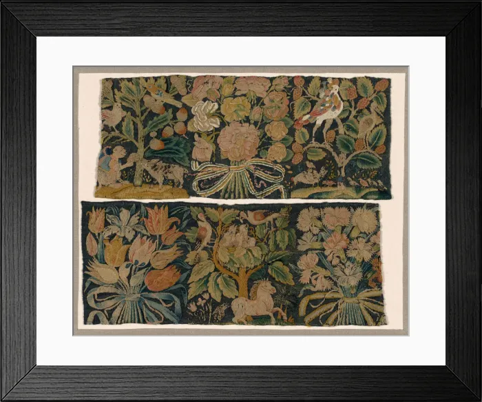 Framed Print : Two Fragments, England, c. 1675. Creator: Unknown Framed Print : Two Fragments, England, c. 1675. Creator: Unknown