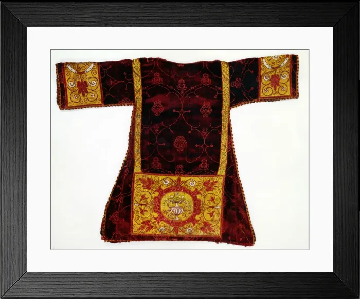 Framed Print : Dalmatic, Italy, Late 15th century; Apparels later due to satin binding. Creator: Unknown Framed Print : Dalmatic, Italy, Late 15th century; Apparels later due to satin binding. Creator: Unknown