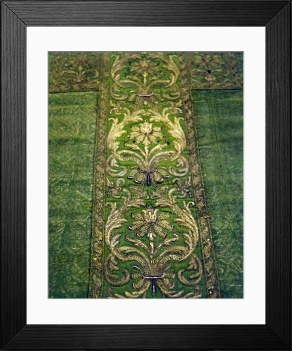 Framed Print : Portion of Chasuble Back, Italy, Late 16th / early 17th century. Creator: Unknown Framed Print : Portion of Chasuble Back, Italy, Late 16th / early 17th century. Creator: Unknown
