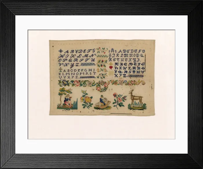 Framed Print : Sampler, Italy, 1801 / 75. Creator: Unknown Framed Print : Sampler, Italy, 1801 / 75. Creator: Unknown