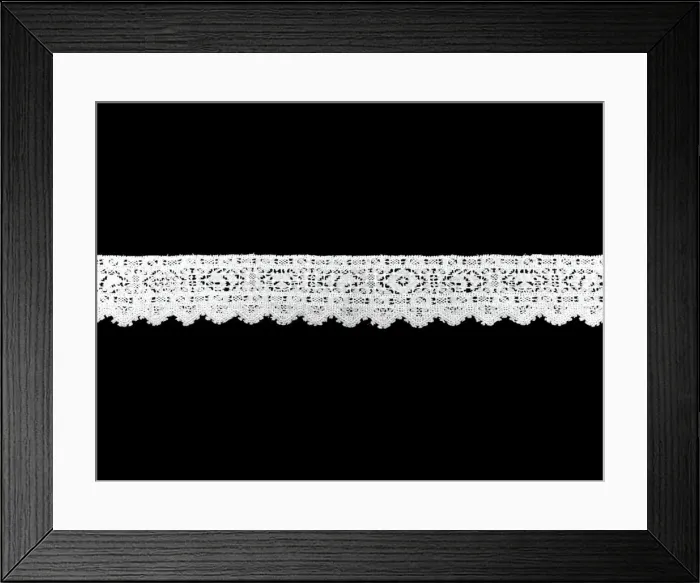 Framed Print : Border, Italy, 1875 / 1900 (revival lace). Creator: Unknown Framed Print : Border, Italy, 1875 / 1900 (revival lace). Creator: Unknown