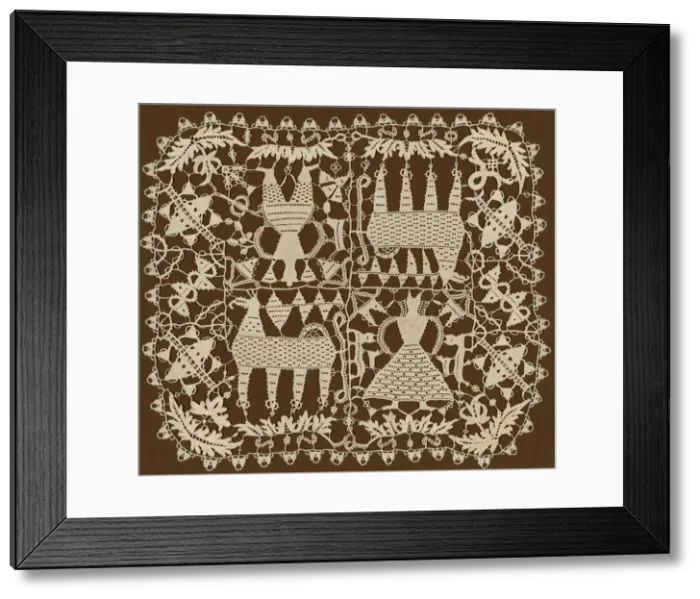 Framed Print : Chalice Cover, Italy, Early 17th century. Creator: Unknown Framed Print : Chalice Cover, Italy, Early 17th century. Creator: Unknown