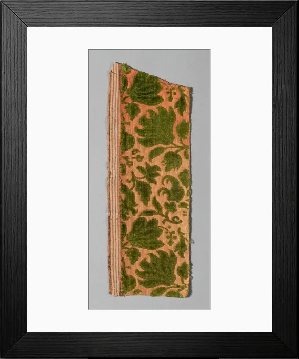 Framed Print : Fragment (Dress Fabric), Italy, 1600 / 25. Creator: Unknown Framed Print : Fragment (Dress Fabric), Italy, 1600 / 25. Creator: Unknown