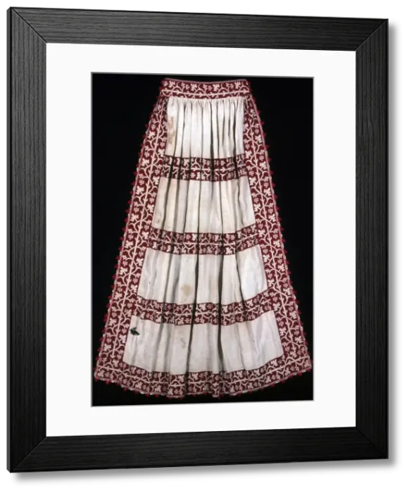 Framed Print : Apron, Italy, 17th century. Creator: Unknown Framed Print : Apron, Italy, 17th century. Creator: Unknown