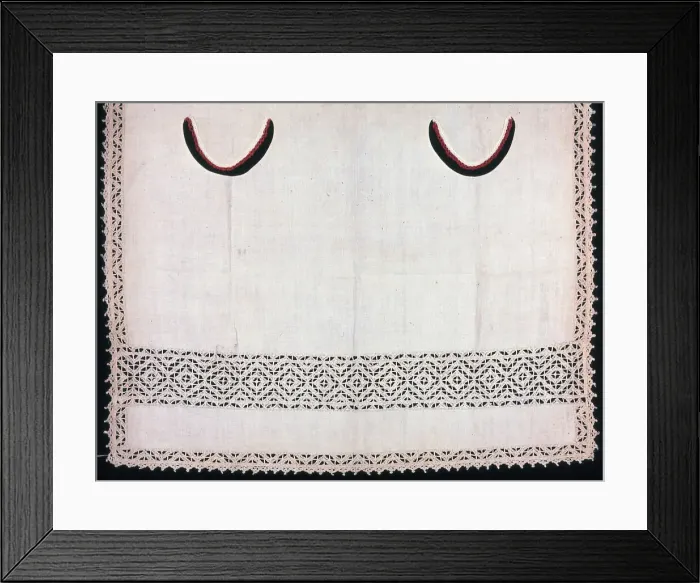 Framed Print : Childs Apron (Made from a Cover), Italy, 1875 / 1900. Creator: Unknown Framed Print : Childs Apron (Made from a Cover), Italy, 1875 / 1900. Creator: Unknown
