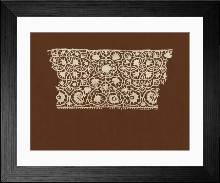 Framed Print : Fragment (Border), Italy, 1620s / 30s. Creator: Unknown Framed Print : Fragment (Border), Italy, 1620s / 30s. Creator: Unknown