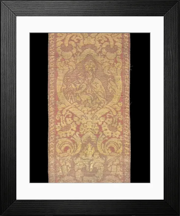 Framed Print : Orphrey Band, Italy, 15th century. Creator: Unknown Framed Print : Orphrey Band, Italy, 15th century. Creator: Unknown