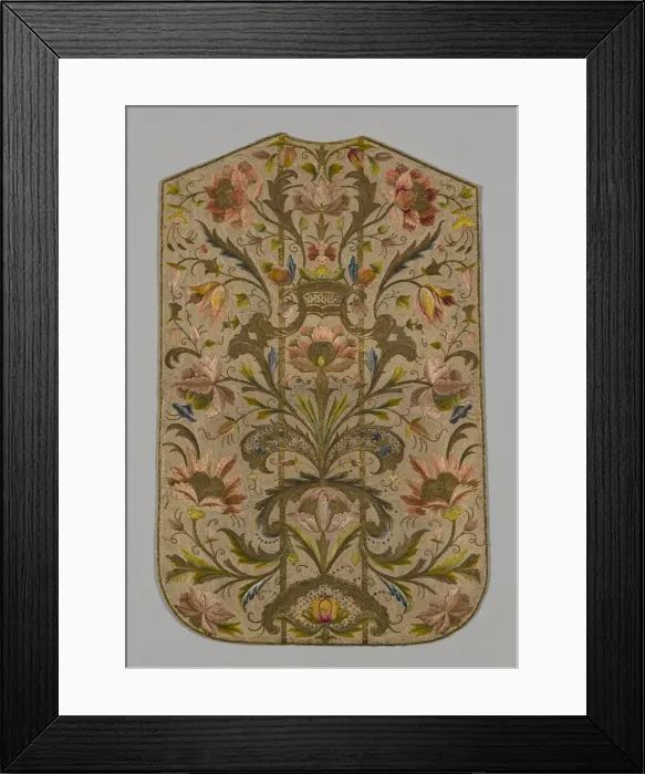 Framed Print : Chasuble (Back), Italy, 1701 / 25. Creator: Unknown Framed Print : Chasuble (Back), Italy, 1701 / 25. Creator: Unknown