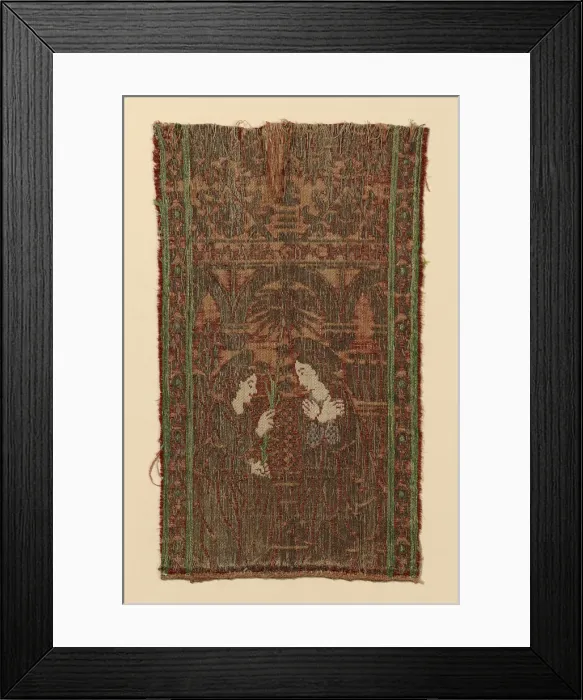 Framed Print : Fragment from an Orphrey, Italy, 15th century. Creator: Unknown Framed Print : Fragment from an Orphrey, Italy, 15th century. Creator: Unknown