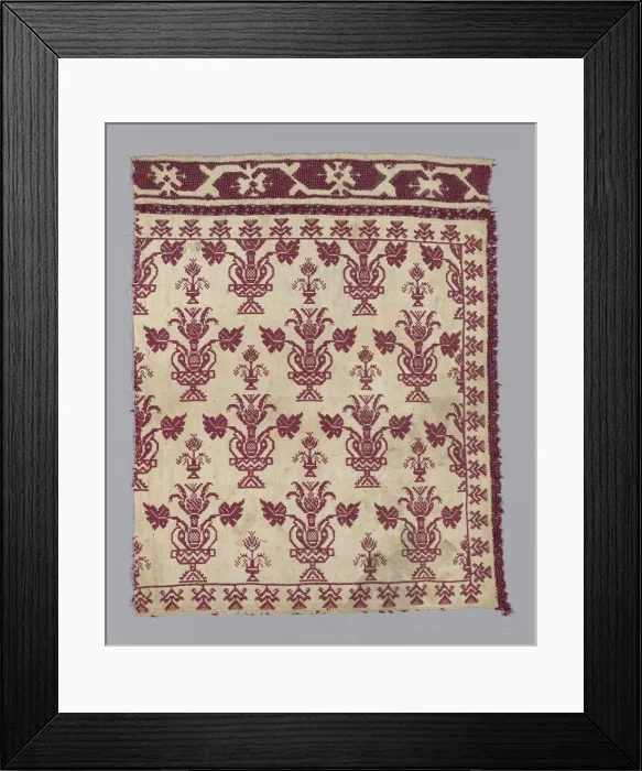 Framed Print : Pillow Cover (Incomplete), Italy, 1601 / 50. Creator: Unknown Framed Print : Pillow Cover (Incomplete), Italy, 1601 / 50. Creator: Unknown