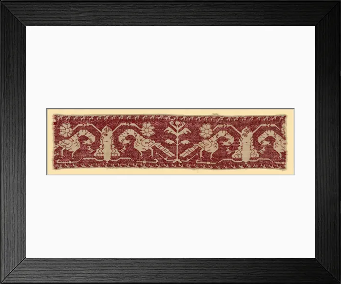 Framed Print : Fragment from a Border, Italy, 17th century. Creator: Unknown Framed Print : Fragment from a Border, Italy, 17th century. Creator: Unknown