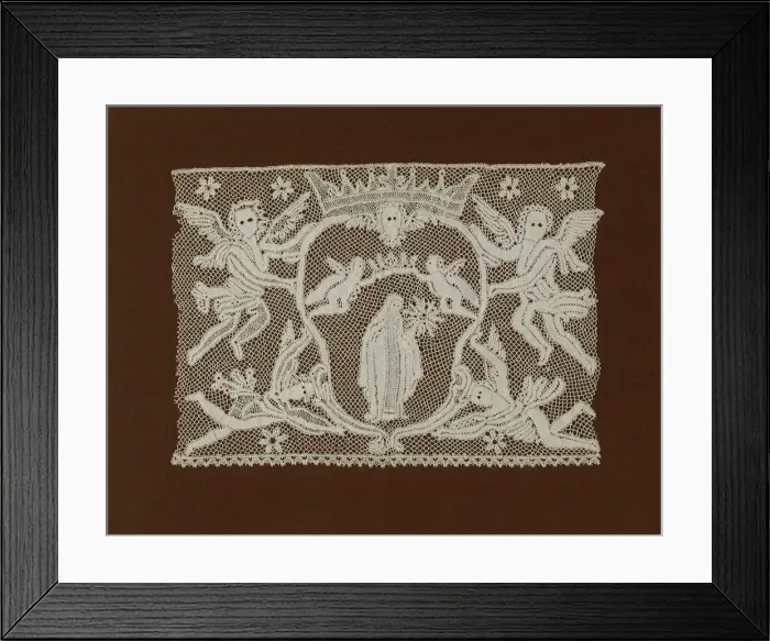 Framed Print : Fragment (Flounce depicting Mary, Queen of Heaven), Italy, 1725 / 75. Creator: Unknown Framed Print : Fragment (Flounce depicting Mary, Queen of Heaven), Italy, 1725 / 75. Creator: Unknown