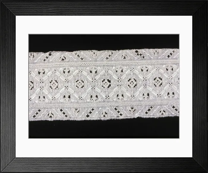 Framed Print : Fragment (Three Joined Strips from Small Pillow), Italy, 1550 / 1600. Creator: Unknown Framed Print : Fragment (Three Joined Strips from Small Pillow), Italy, 1550 / 1600. Creator: Unknown