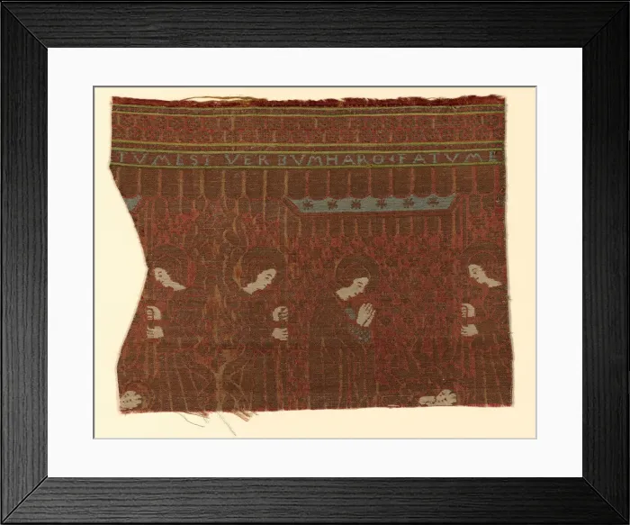 Framed Print : Fragment from an Orphrey Band Depicting the Nativity, Italy, 15th century Framed Print : Fragment from an Orphrey Band Depicting the Nativity, Italy, 15th century