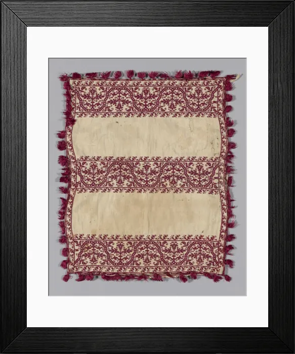 Framed Print : Pillow Cover, Italy, 17th century. Creator: Unknown Framed Print : Pillow Cover, Italy, 17th century. Creator: Unknown