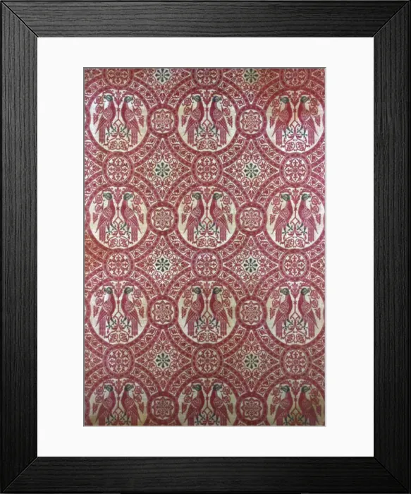 Framed Print : Panel, Italy, 1872 (reproduction of a 12th-century design). Creator: Unknown Framed Print : Panel, Italy, 1872 (reproduction of a 12th-century design). Creator: Unknown