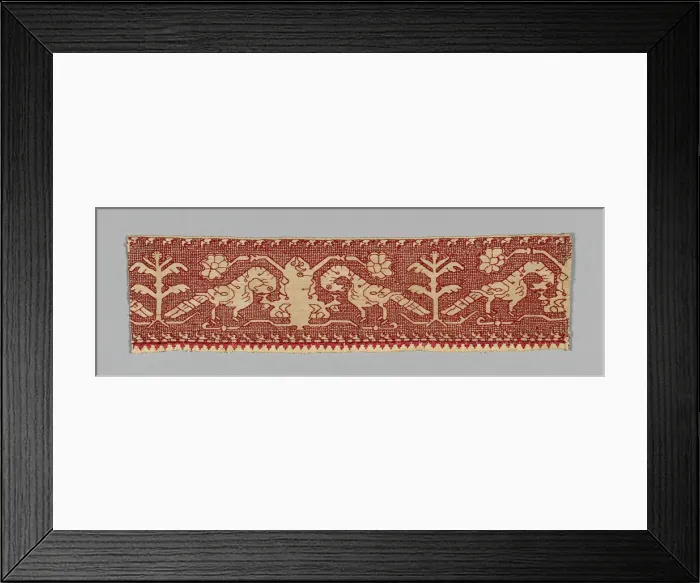 Framed Print : Fragment from a Border, Italy, 17th century. Creator: Unknown Framed Print : Fragment from a Border, Italy, 17th century. Creator: Unknown
