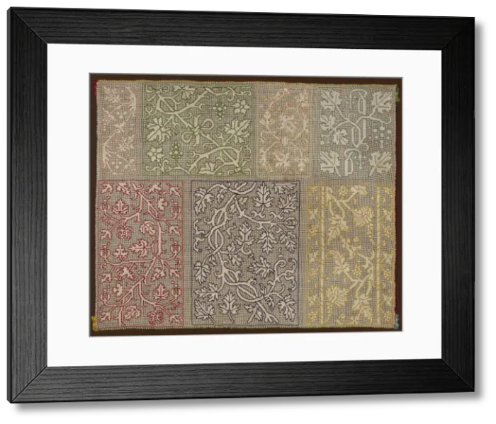 Framed Print : Sampler, Italy, 17th century. Creator: Unknown Framed Print : Sampler, Italy, 17th century. Creator: Unknown