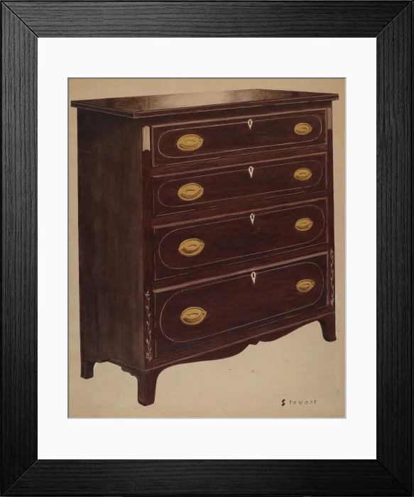Framed Print : Chest of Drawers, c. 1937. Creator: Robert Stewart Framed Print : Chest of Drawers, c. 1937. Creator: Robert Stewart