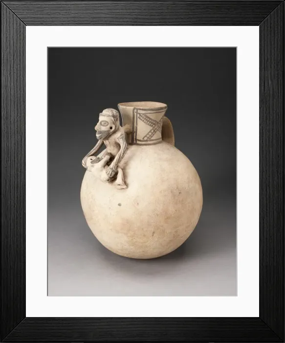 Framed Print : Globular Jar with Modeled Figures in Erotic Scene, A. D. 1000 / 1470. Creator: Unknown Framed Print : Globular Jar with Modeled Figures in Erotic Scene, A. D. 1000 / 1470. Creator: Unknown