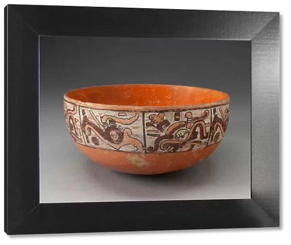 Polychrome Bowl Depicting Eight Abstract Motifs on Exterior, 1200  /  1521. Creator: Unknown