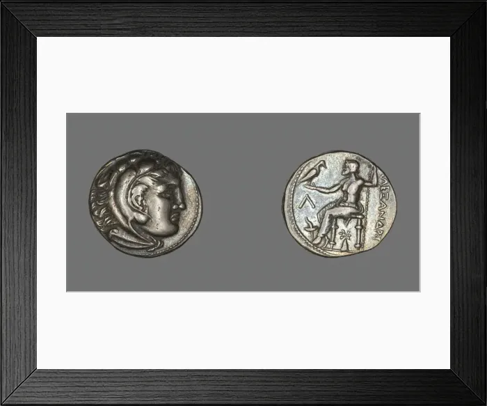 Framed Print : Tetradrachm (Coin) Portraying Alexander the Great, 336-323 BCE. Creator: Unknown Framed Print : Tetradrachm (Coin) Portraying Alexander the Great, 336-323 BCE. Creator: Unknown