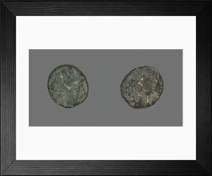 Framed Print : Coin Depicting the Goddess Kybele, 2nd-1st century BCE. Creator: Unknown Framed Print : Coin Depicting the Goddess Kybele, 2nd-1st century BCE. Creator: Unknown