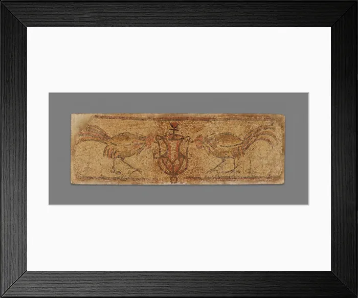 Framed Print : Fighting Cocks and Urn, 4th-5th century. Creator: Unknown Framed Print : Fighting Cocks and Urn, 4th-5th century. Creator: Unknown