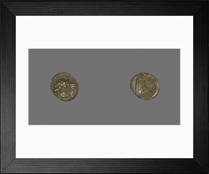 Framed Print : Coin Depicting the God Zeus and Consort (?), about 137-127 BCE. Creator: Unknown Framed Print : Coin Depicting the God Zeus and Consort (?), about 137-127 BCE. Creator: Unknown