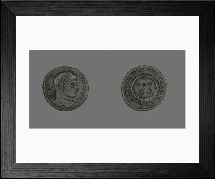 Framed Print : Coin Portraying Emperor Constantine I, AD 321 AD. Creator: Unknown Framed Print : Coin Portraying Emperor Constantine I, AD 321 AD. Creator: Unknown