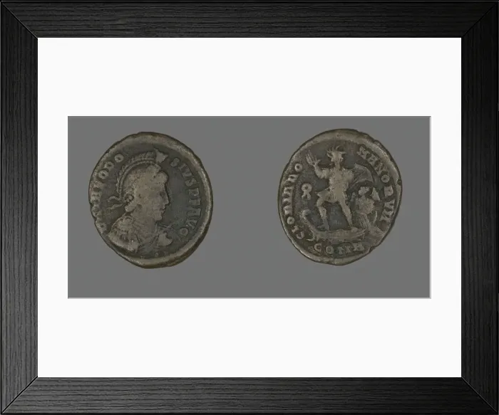 Framed Print : Coin Portraying the Emperor Theodosius, 379-395. Creator: Unknown Framed Print : Coin Portraying the Emperor Theodosius, 379-395. Creator: Unknown