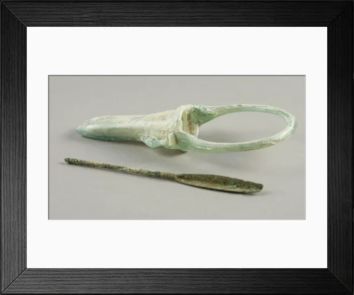 Framed Print : Cosmetic Container and Applicator, 4th century. Creator: Unknown Framed Print : Cosmetic Container and Applicator, 4th century. Creator: Unknown