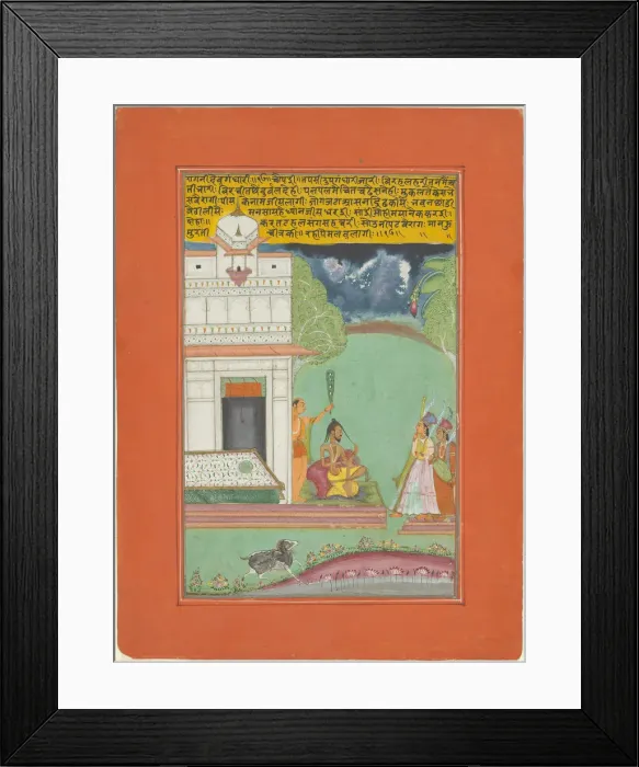Framed Print : Ragini Devagandhari, Page from a Jaipur Ragamala Set, 1750 / 70. Creator: Unknown Framed Print : Ragini Devagandhari, Page from a Jaipur Ragamala Set, 1750 / 70. Creator: Unknown
