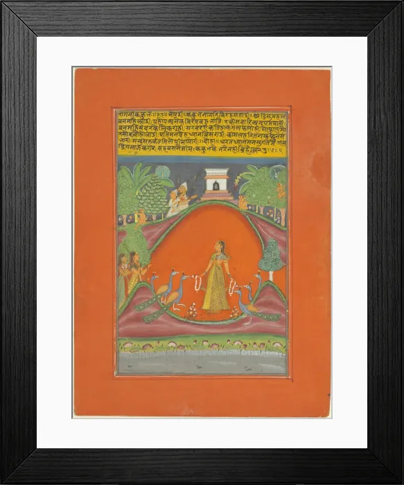 Framed Print : Ragini Kakubha, Page from a Jaipur Ragamala Set, 1750 / 70. Creator: Unknown Framed Print : Ragini Kakubha, Page from a Jaipur Ragamala Set, 1750 / 70. Creator: Unknown