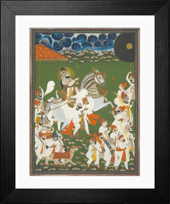 Framed Print : Maharana Bhim Singh in Procession, c. 1820. Creator: Unknown Framed Print : Maharana Bhim Singh in Procession, c. 1820. Creator: Unknown