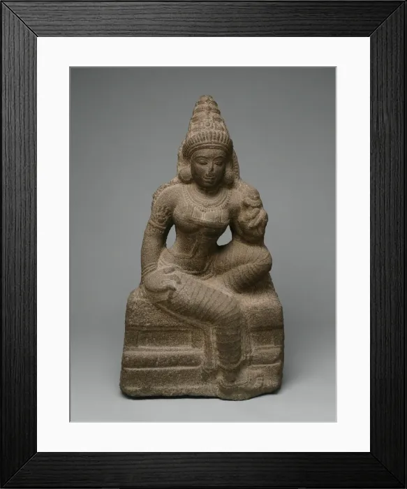 Framed Print : Goddess Shridevi, Consort of Vishnu, c. 1100. Creator: Unknown Framed Print : Goddess Shridevi, Consort of Vishnu, c. 1100. Creator: Unknown