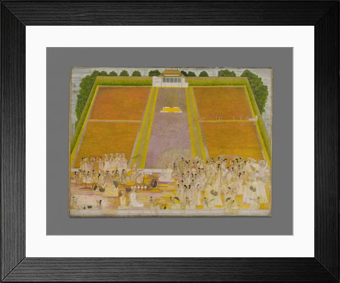 Framed Print : Holi Festival in a Walled Garden with Celebrants, c. 1763 / 1764. Creator: Unknown Framed Print : Holi Festival in a Walled Garden with Celebrants, c. 1763 / 1764. Creator: Unknown