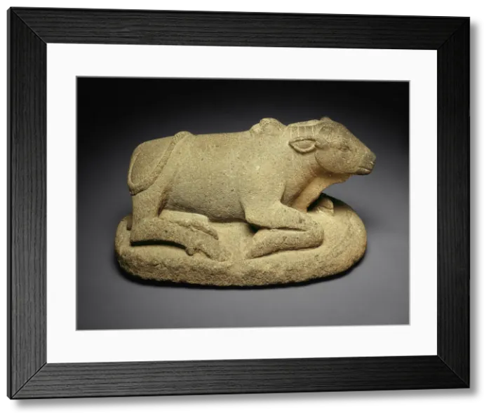 Framed Print : Bull, Possibly God Shivas Mount, Nandi, 9th century. Creator: Unknown Framed Print : Bull, Possibly God Shivas Mount, Nandi, 9th century. Creator: Unknown