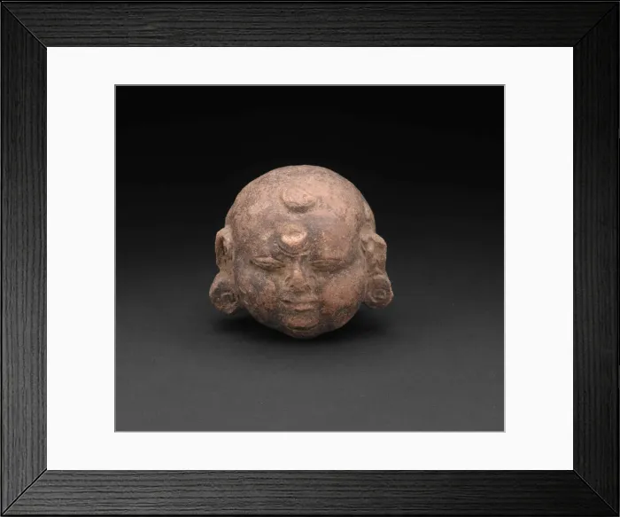 Framed Print : Head from a Figurine of a Child, 14th / 15th century. Creator: Unknown Framed Print : Head from a Figurine of a Child, 14th / 15th century. Creator: Unknown