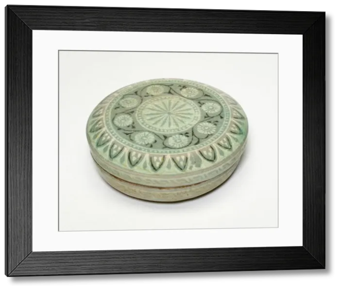 Framed Print : Covered Cosmetic Box with Chrysanthemum Flower Heads, Korea, Goryeo dynasty Framed Print : Covered Cosmetic Box with Chrysanthemum Flower Heads, Korea, Goryeo dynasty