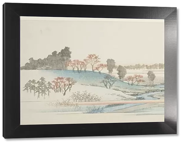 Yuhigaoka, from an untitled series of famous views of the Edo suburbs, c. 1839 / 40. Creator: Ando Hiroshige