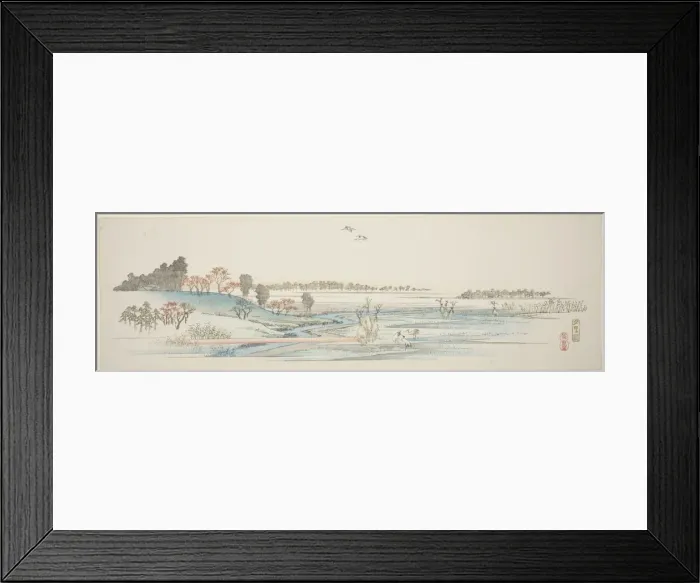 Framed Print : Yuhigaoka, from an untitled series of famous views of the Edo suburbs, c. 1839 / 40. Creator: Ando Hiroshige Framed Print : Yuhigaoka, from an untitled series of famous views of the Edo suburbs, c. 1839 / 40. Creator: Ando Hiroshige