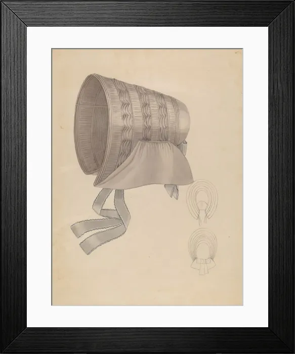 Framed Print : Bonnet, c. 1936. Creator: Bessie Forman Framed Print : Bonnet, c. 1936. Creator: Bessie Forman