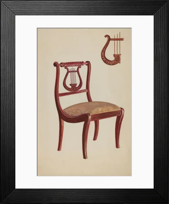 Framed Print : Chair, c. 1936. Creator: Ella Josephine Sterling Framed Print : Chair, c. 1936. Creator: Ella Josephine Sterling