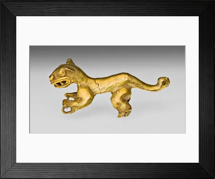 Framed Print : Pendant in the Form of a Jaguar, A. D. 1300  /  1500. Creator: Unknown
