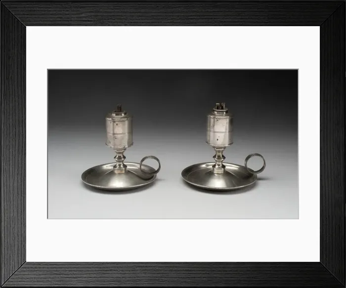 Framed Print : Pair of Lamps, 1822 / 50. Creator: Roswell Gleason Framed Print : Pair of Lamps, 1822 / 50. Creator: Roswell Gleason